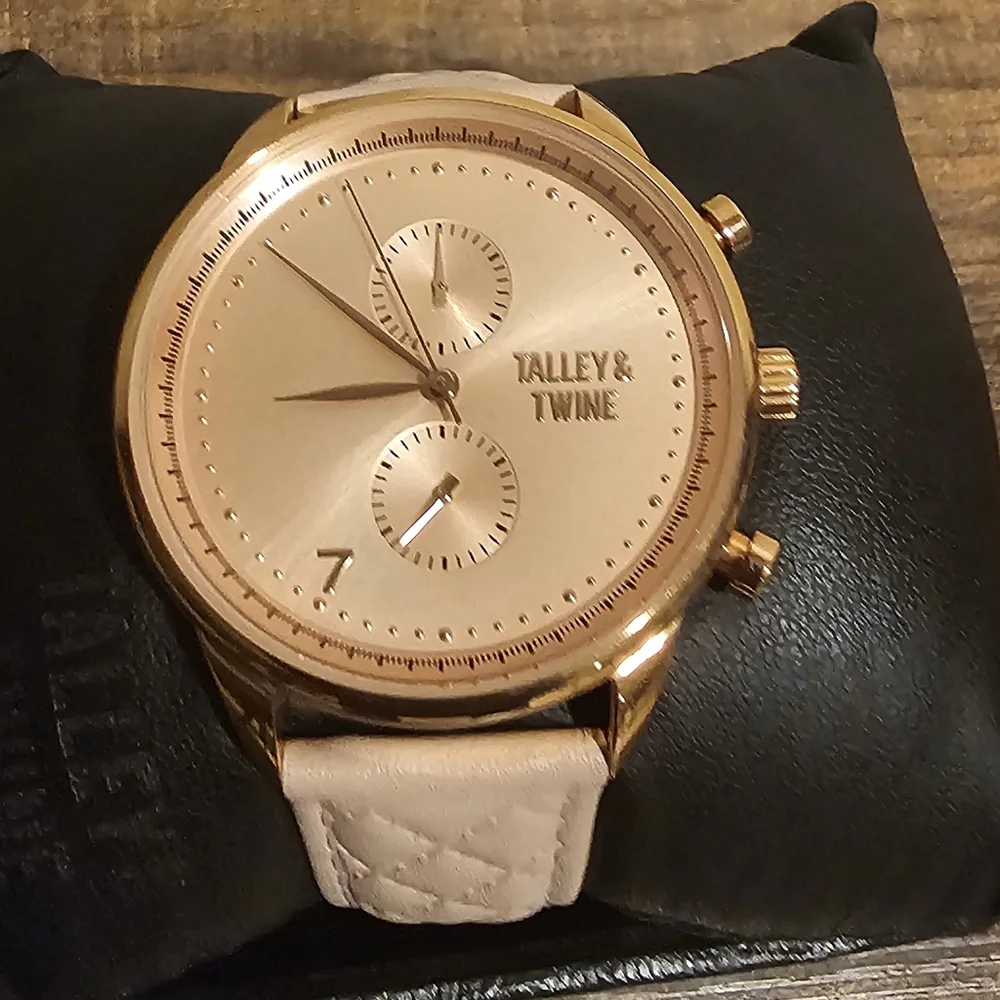 Talley & Twine Gold Watch with Tan Strap
